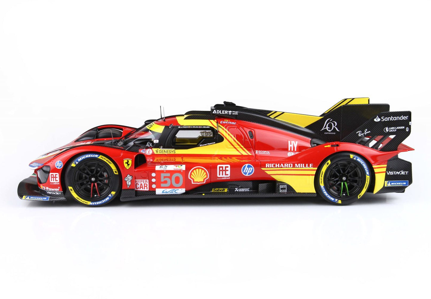 BBR Ferrari 499P car n. 50 - Winner Le Mans 2024 drivers Fuoco Nielsen Molina 1/18 P18252A Pre-Order