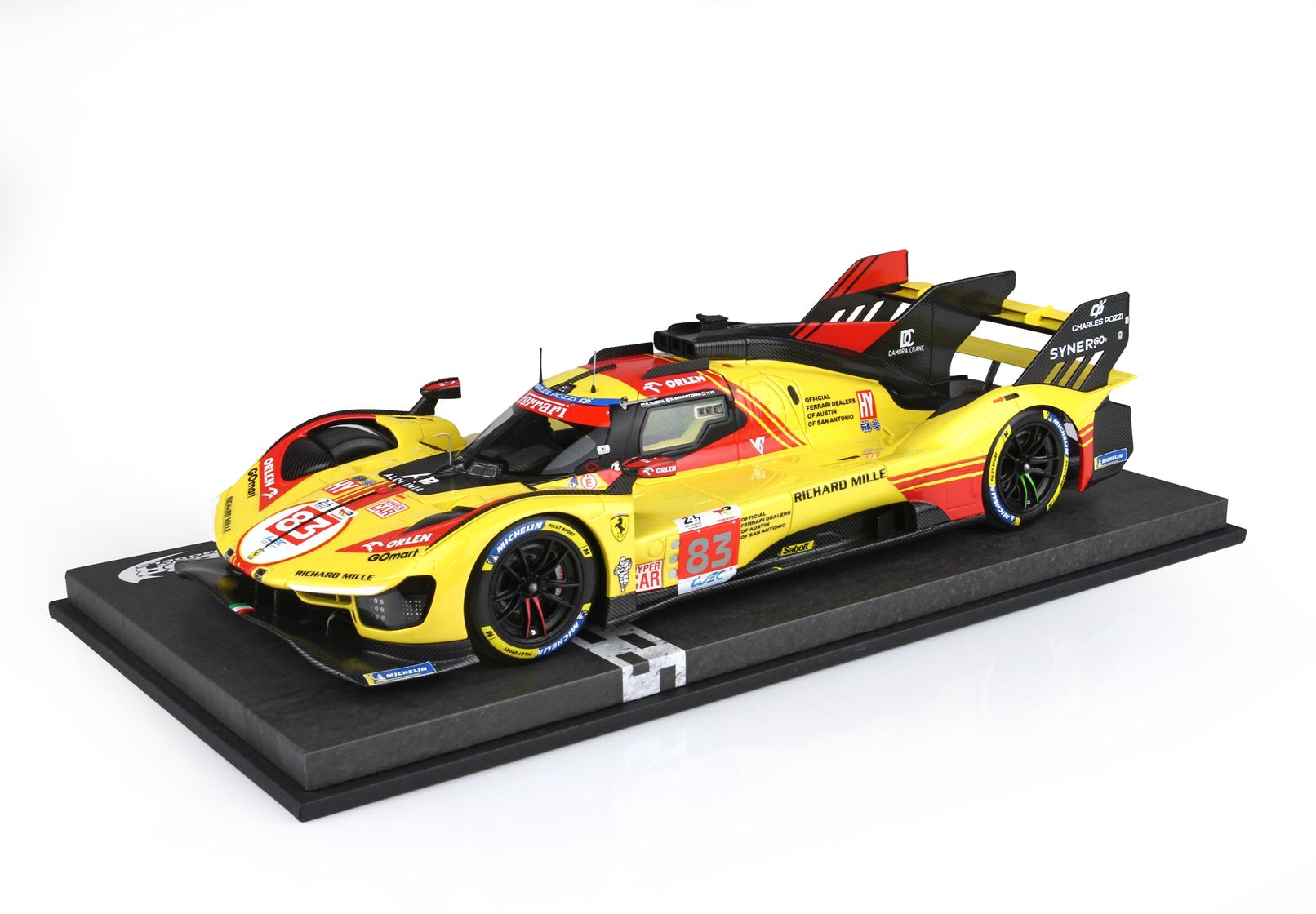 BBR Ferrari 499P car n. 83 - Le Mans 2024 drivers Kubica Yifei Svarcman 1/18 PO