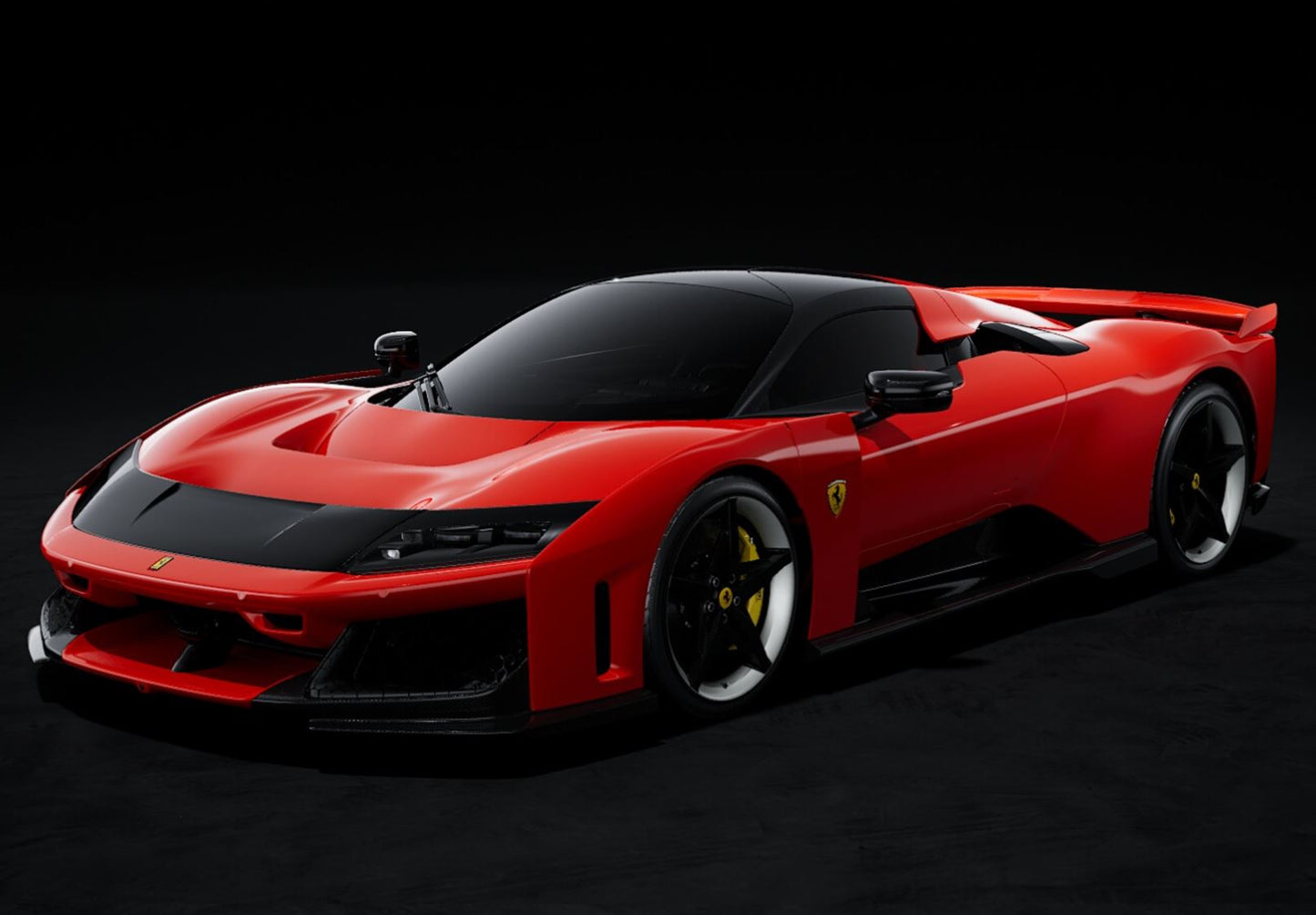 BBR *POSTAGE INCLUDED* Ferrari F80 carbon optional Rosso Corsa - bicolor wheels silver and carbon1/18 P18253A1 Pre-Order