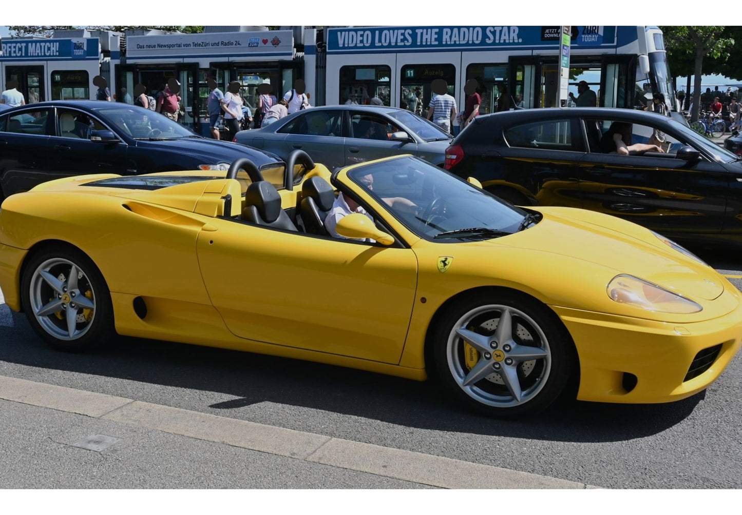 BBR Ferrari 360 Modena Spider automatic gear Giallo Modena - Black 1/18