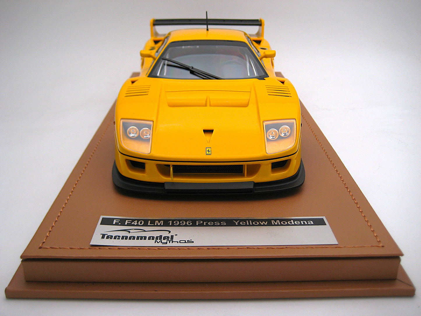 Tecnomodel Ferrari F40 LM 1996  Press version Modena Yellow  with 5 spoke silver rims  1/18