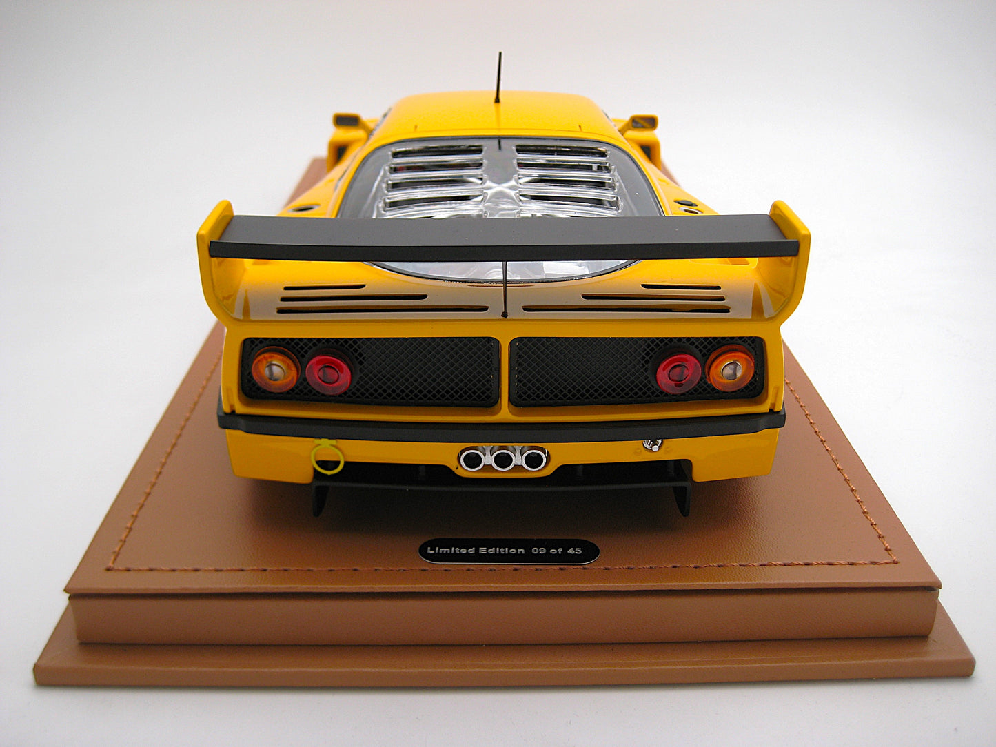 Tecnomodel Ferrari F40 LM 1996  Press version Modena Yellow  with 5 spoke silver rims  1/18