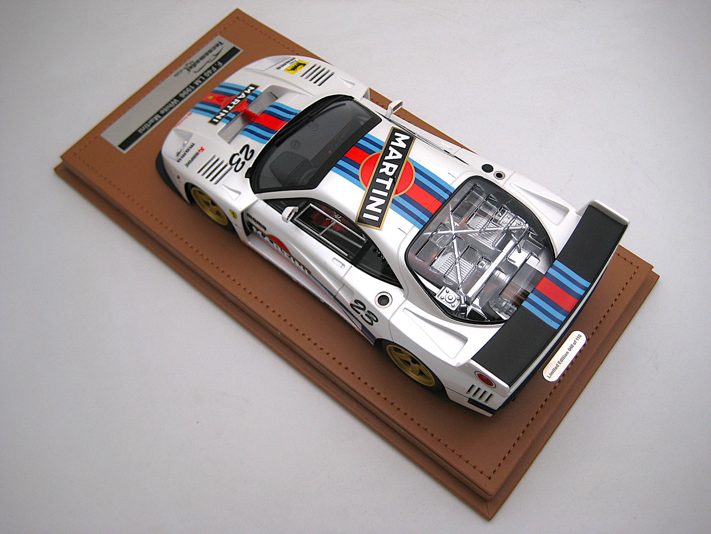 Tecnomodel TM18-286U Ferrari F40 LM 1996 White  Martini 5 Spoke Gold Rims 1/18