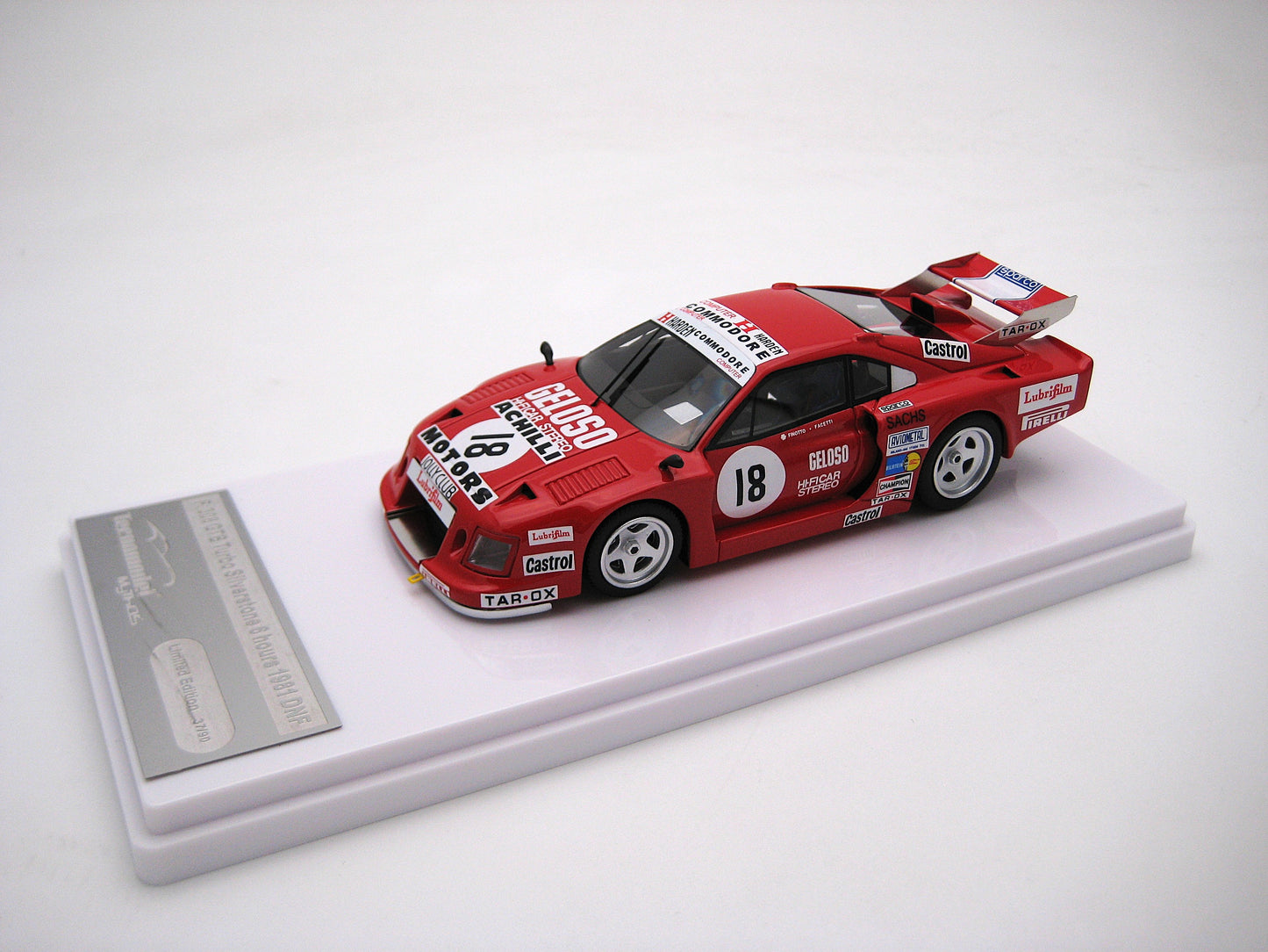 Tecnomodel TM43-50C Ferrari 308 GTB Turbo Silverstone 6 hours 1981 DNF Carclo Facetti - Martini Finotto 1/43