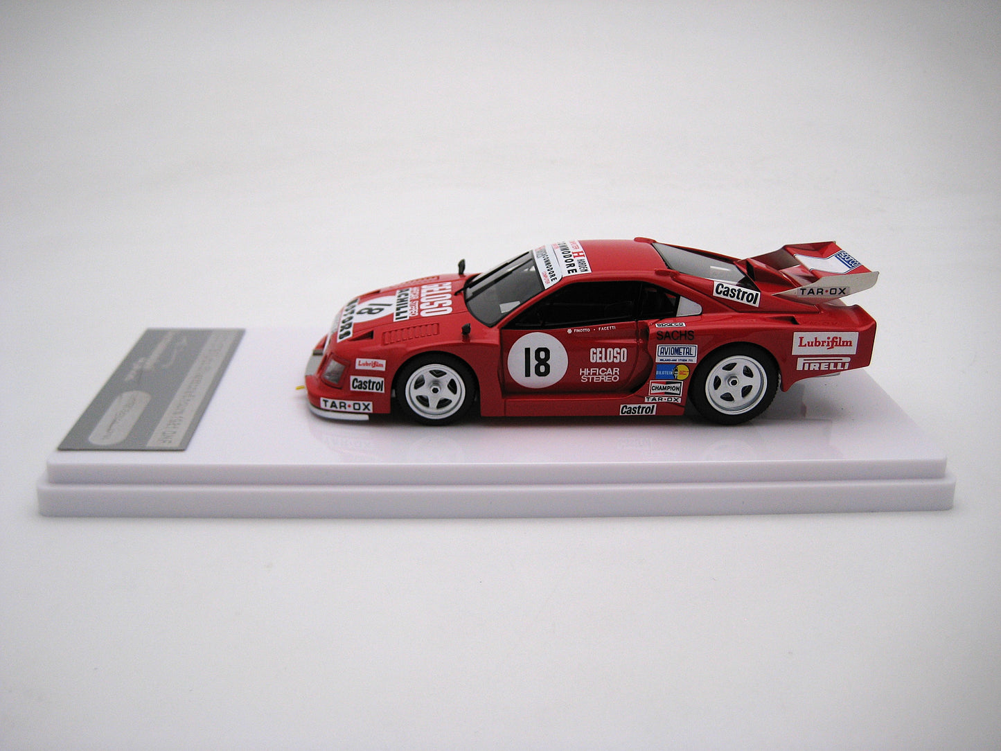 Tecnomodel TM43-50C Ferrari 308 GTB Turbo Silverstone 6 hours 1981 DNF Carclo Facetti - Martini Finotto 1/43