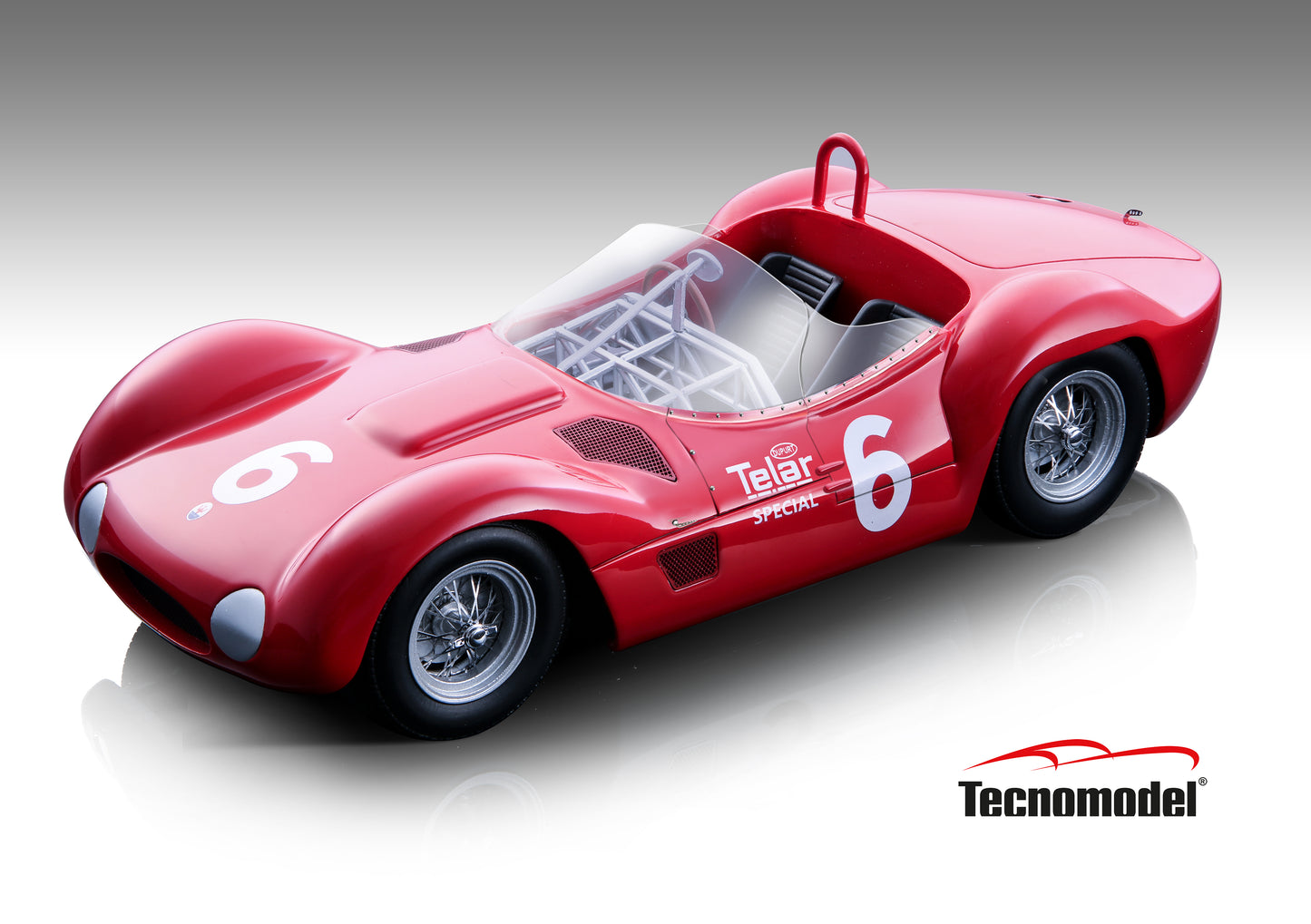 Tecnomodel TM18-276B Maserati Birdcage Tipo 61 Meadowdale GP 1961 car #6  (WINNER) R. Penske 1/18