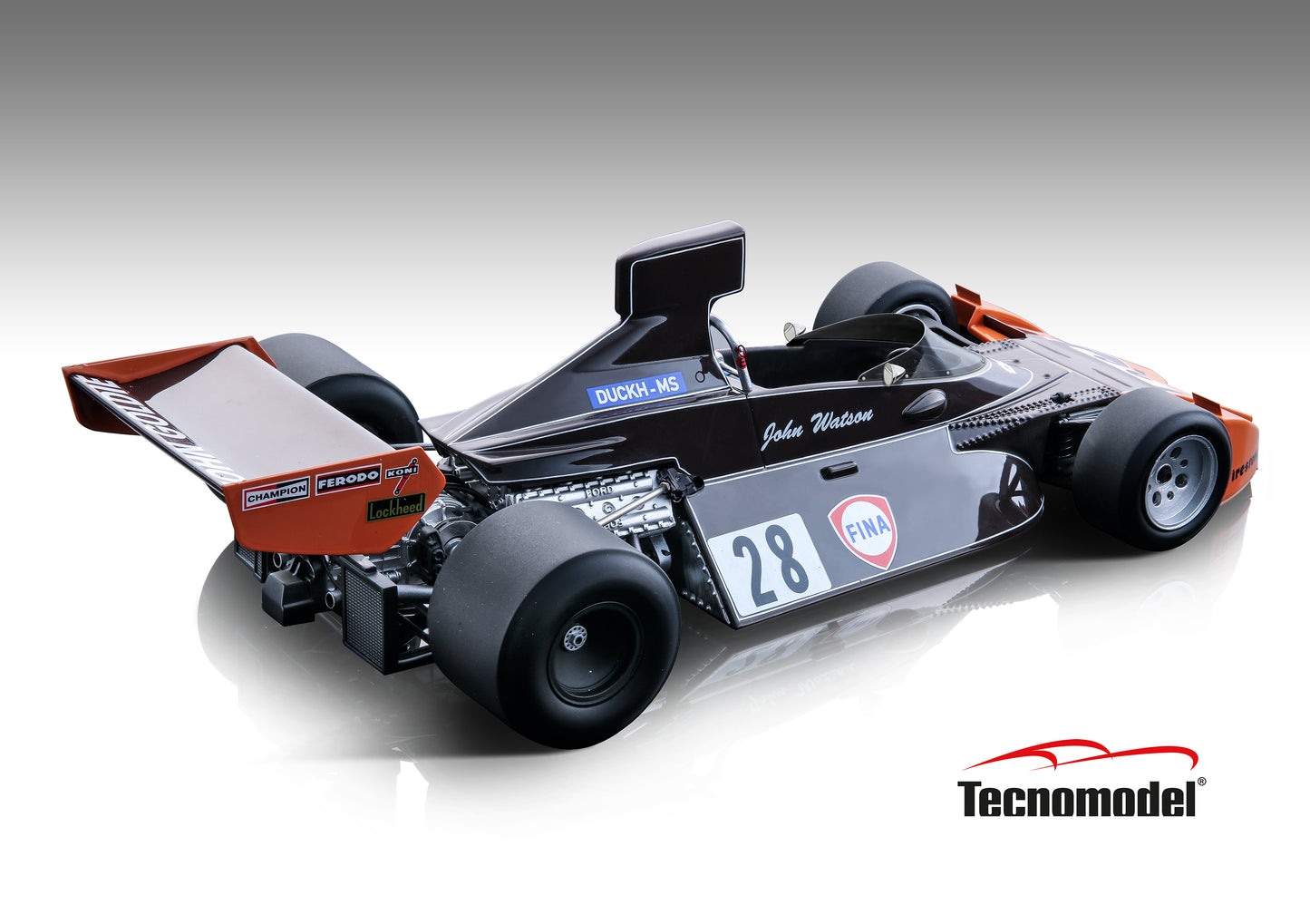 Tecnomodel TM18-274D Brabham BT44 1974 Italy GP car #28  J. Watson LE 100 pcs 1/18 Pre-Order