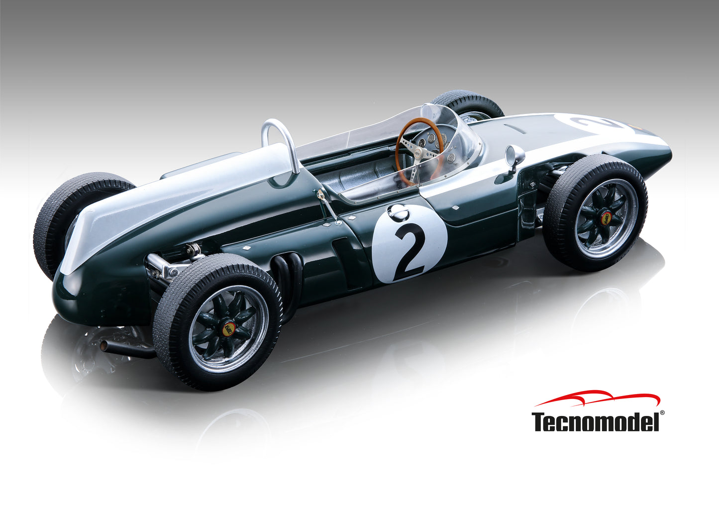 Tecnomodel TM18-275B Cooper T53 F1 EnglishGP 1960 car #2  B.McLaren LE 90 pcs 1/18 Pre-Order