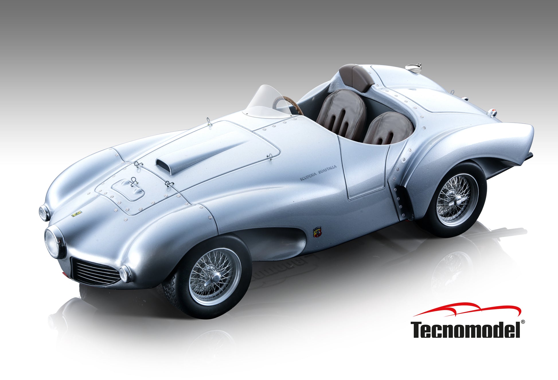 Tecnomodel TM18-209B Ferrari 166 MM Abarth Metallic Silver Press Version 1953 1/18