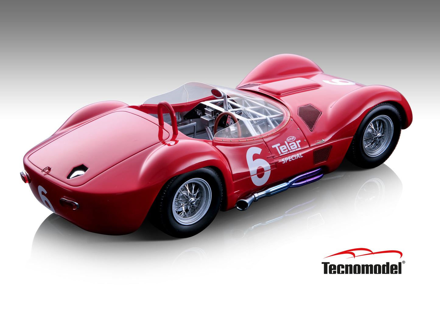 Tecnomodel TM18-276B Maserati Birdcage Tipo 61 Meadowdale GP 1961 car #6  (WINNER) R. Penske 1/18 Pre-Order