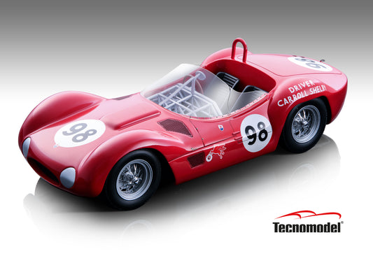 Tecnomodel TM18-276D Maserati Birdcage Tipo 61 Riverside GP 1960 car #98 (WINNER) C. Shelby 1/18