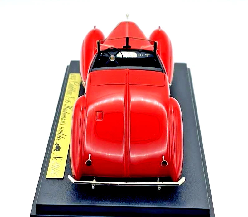 1/43 EMC 1937 RED / BLack Cadillac V-16 Hartmann's Roadster 19/20 High end model
